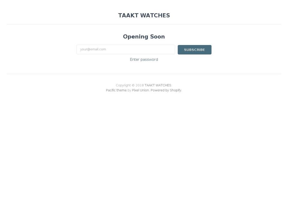 taaktwatches.com shopify website screenshot