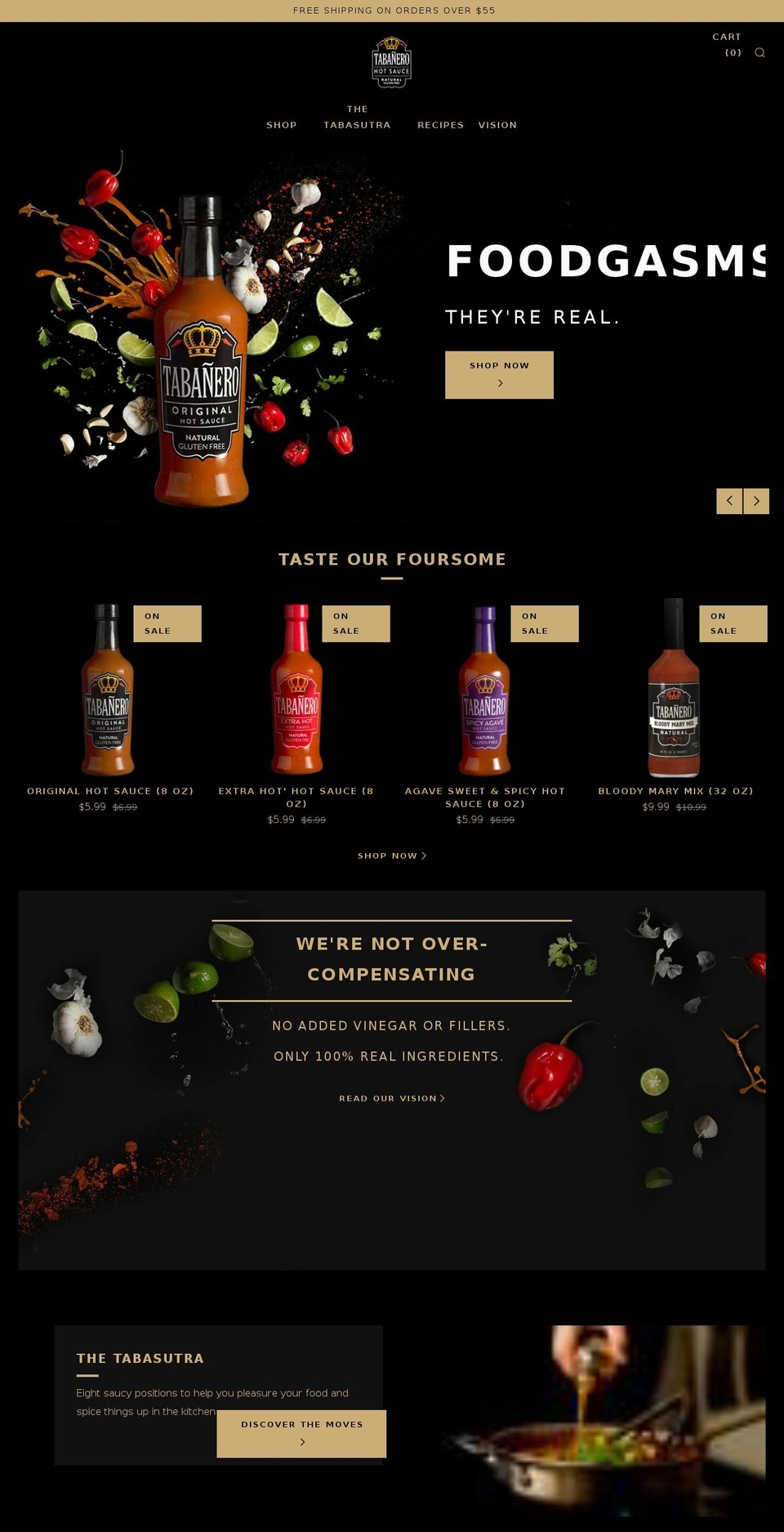 tabanero.net shopify website screenshot