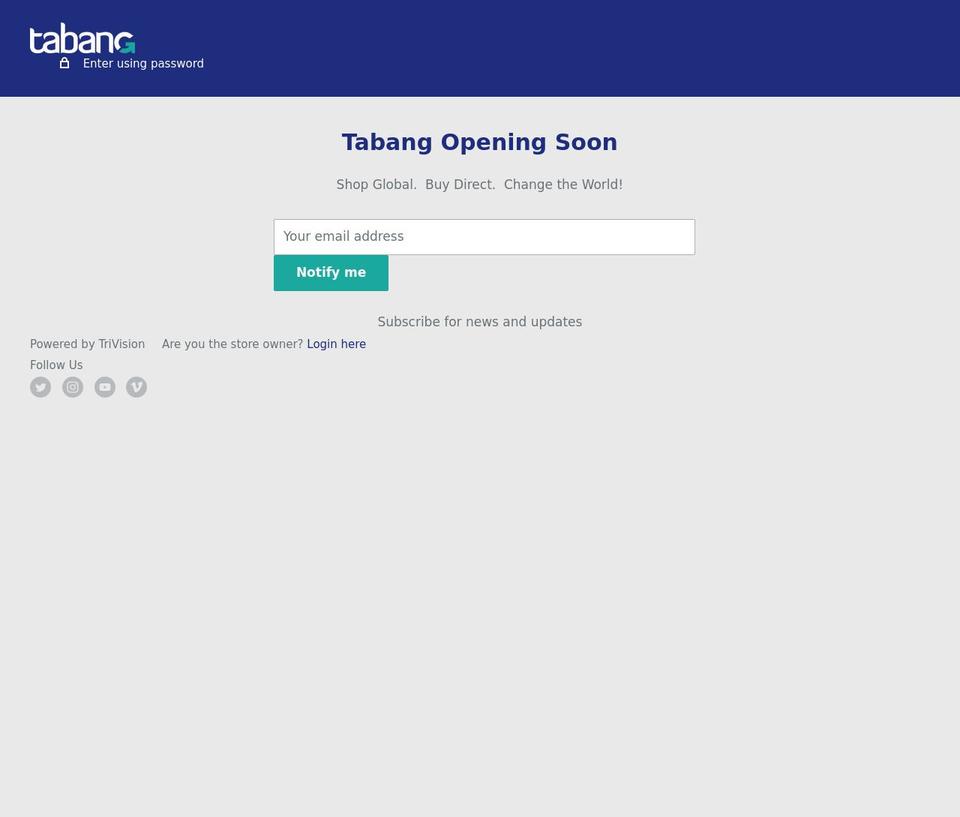 tabang.com shopify website screenshot