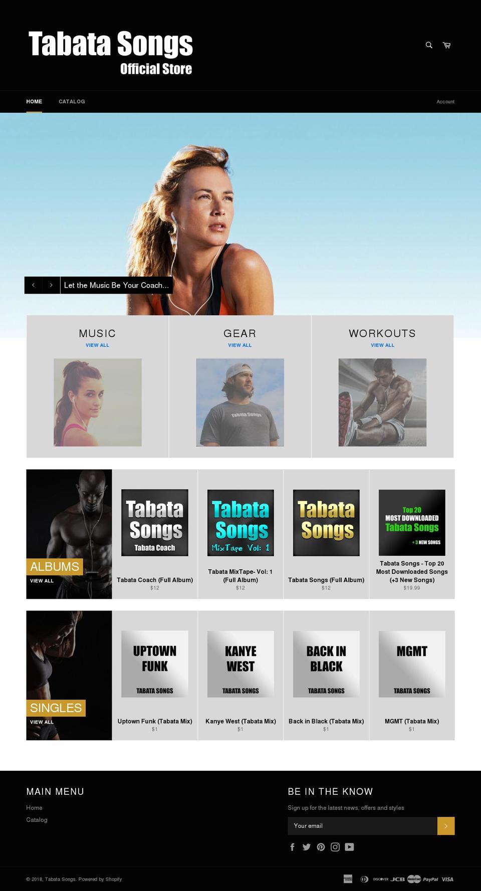 tabatamusic.com — Shopify storefront screenshot