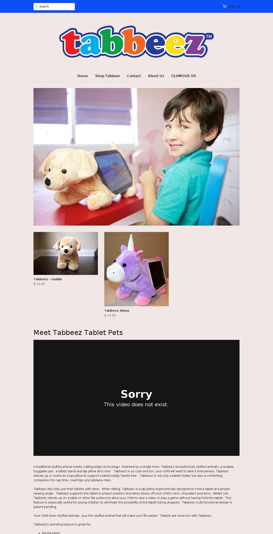 tabbeez.com shopify website screenshot