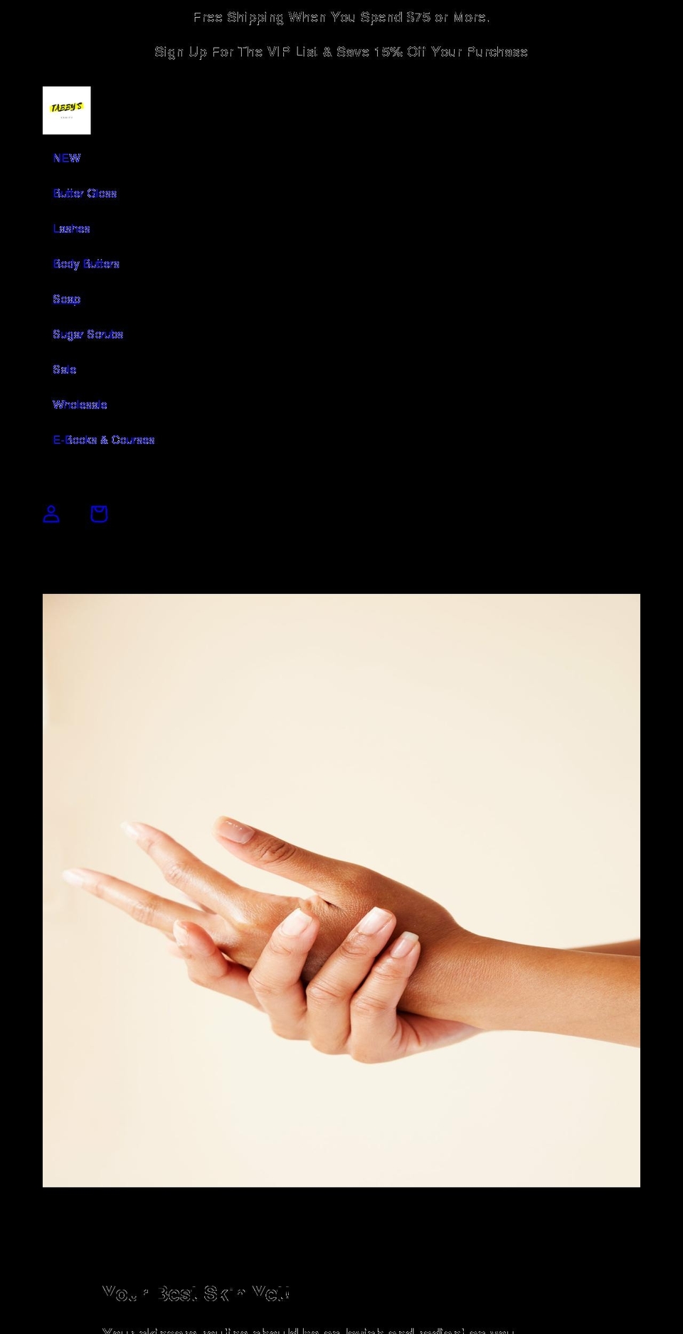 tabbysvanity.com shopify website screenshot