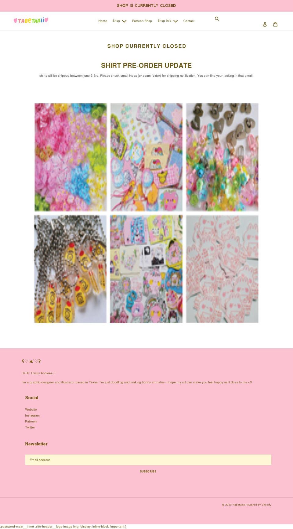 tabetaaii.com shopify website screenshot