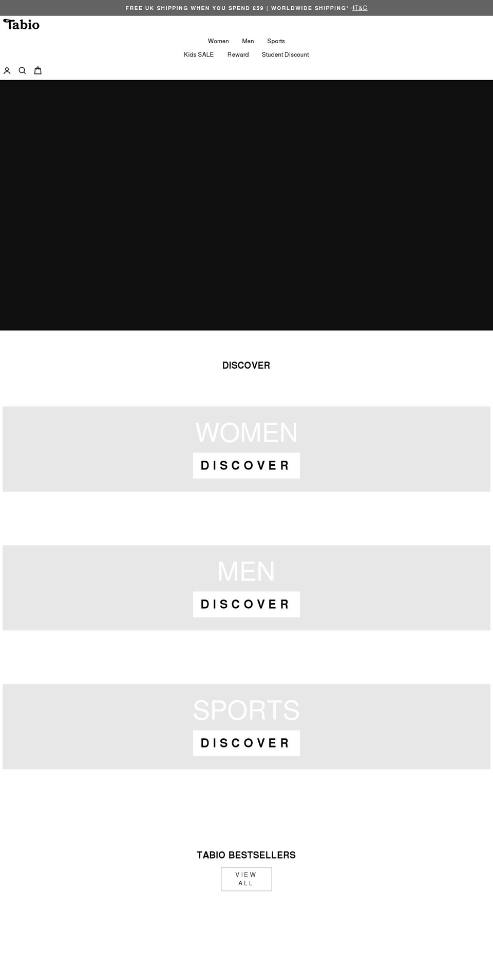 tabiouk.com — Shopify storefront screenshot