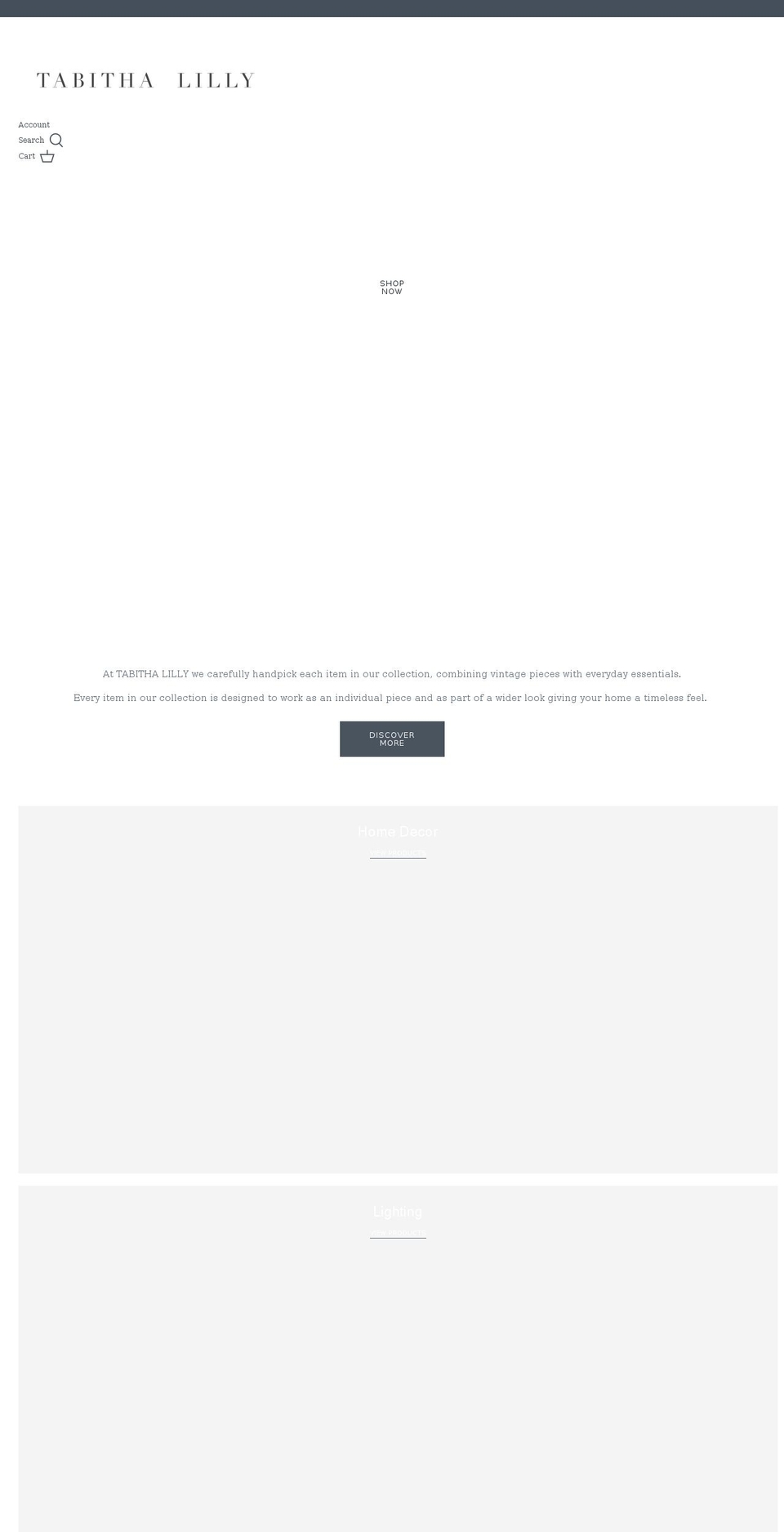 tabithalilly.com shopify website screenshot