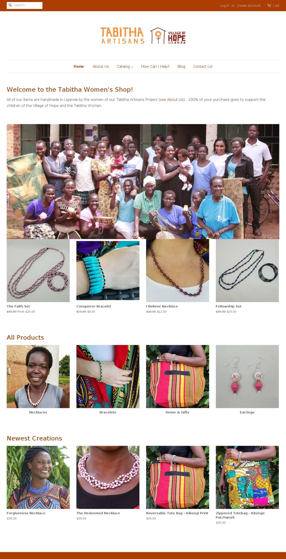 tabithaproject.com — Shopify storefront screenshot
