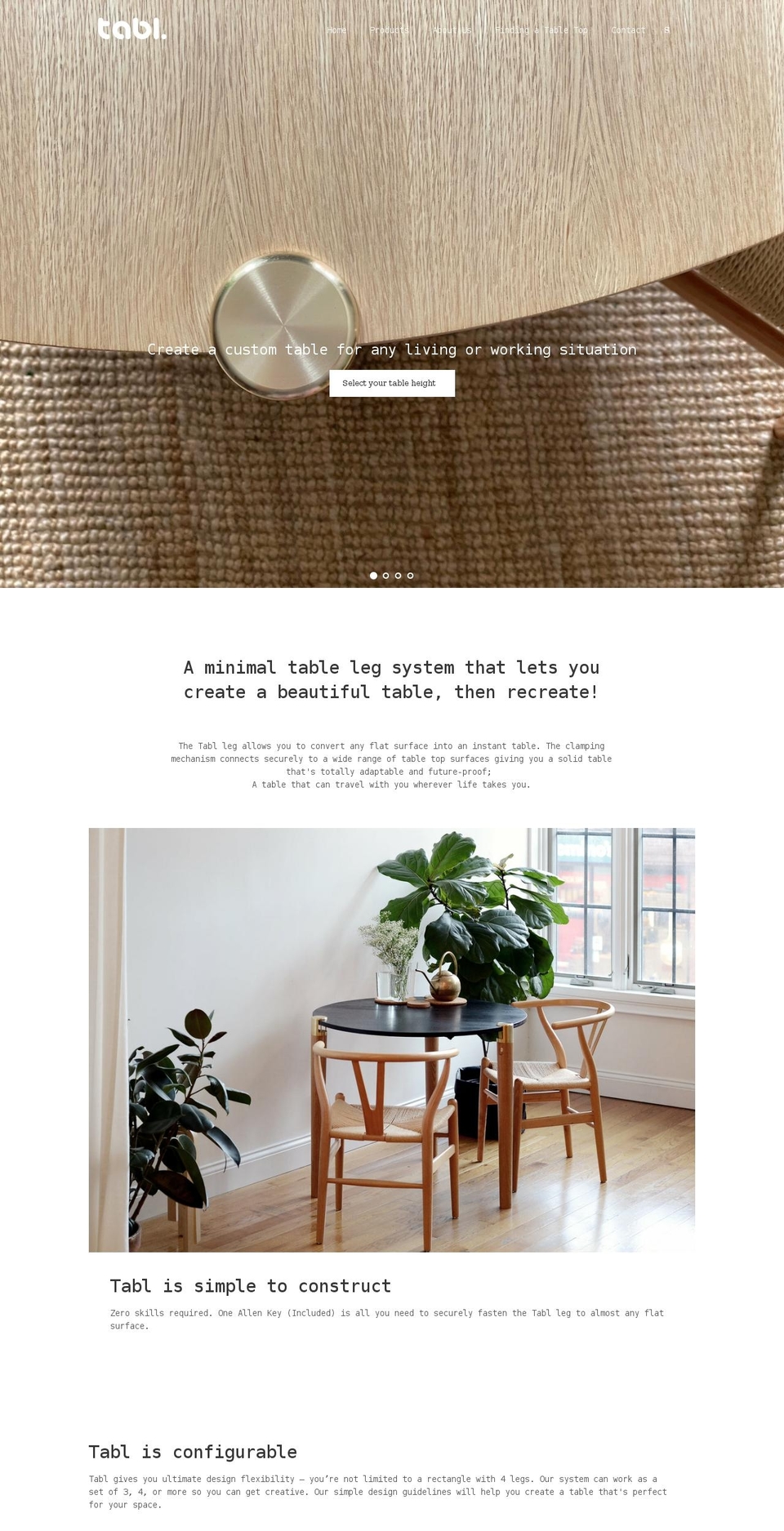 tabl.life shopify website screenshot