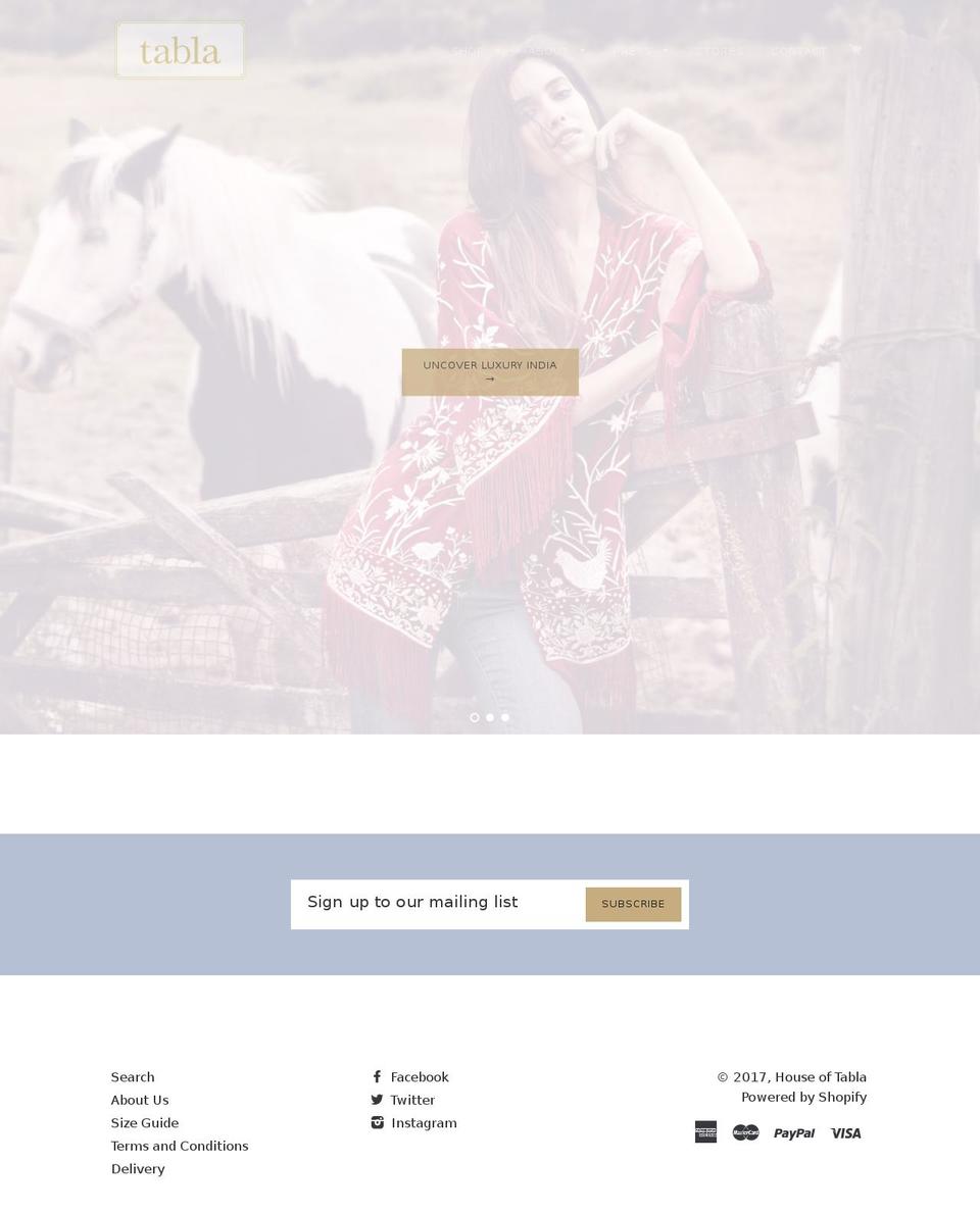 tabla.hk shopify website screenshot