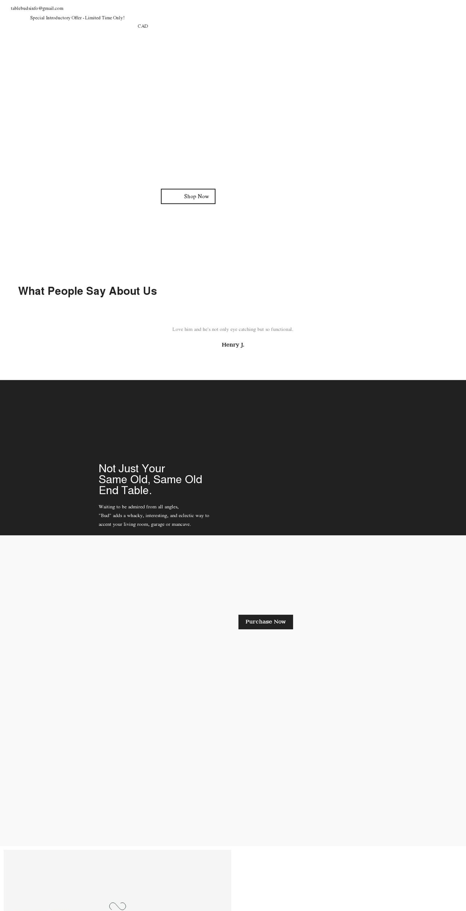 tablebudd.com shopify website screenshot