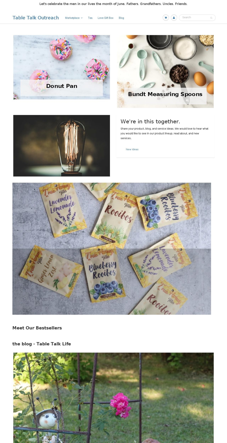 tabletalkoutreach.com — Shopify storefront screenshot