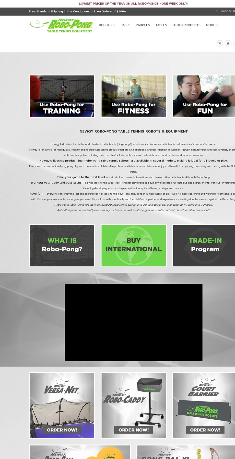 tabletennisrobots.com — Shopify storefront screenshot