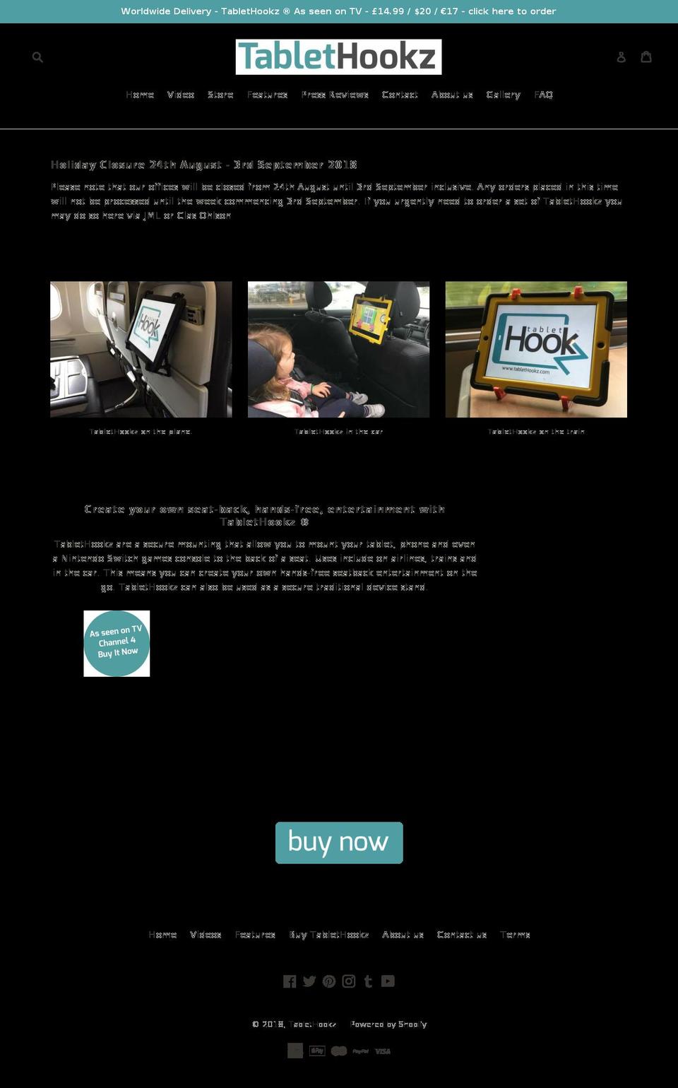 tablethookz.com shopify website screenshot