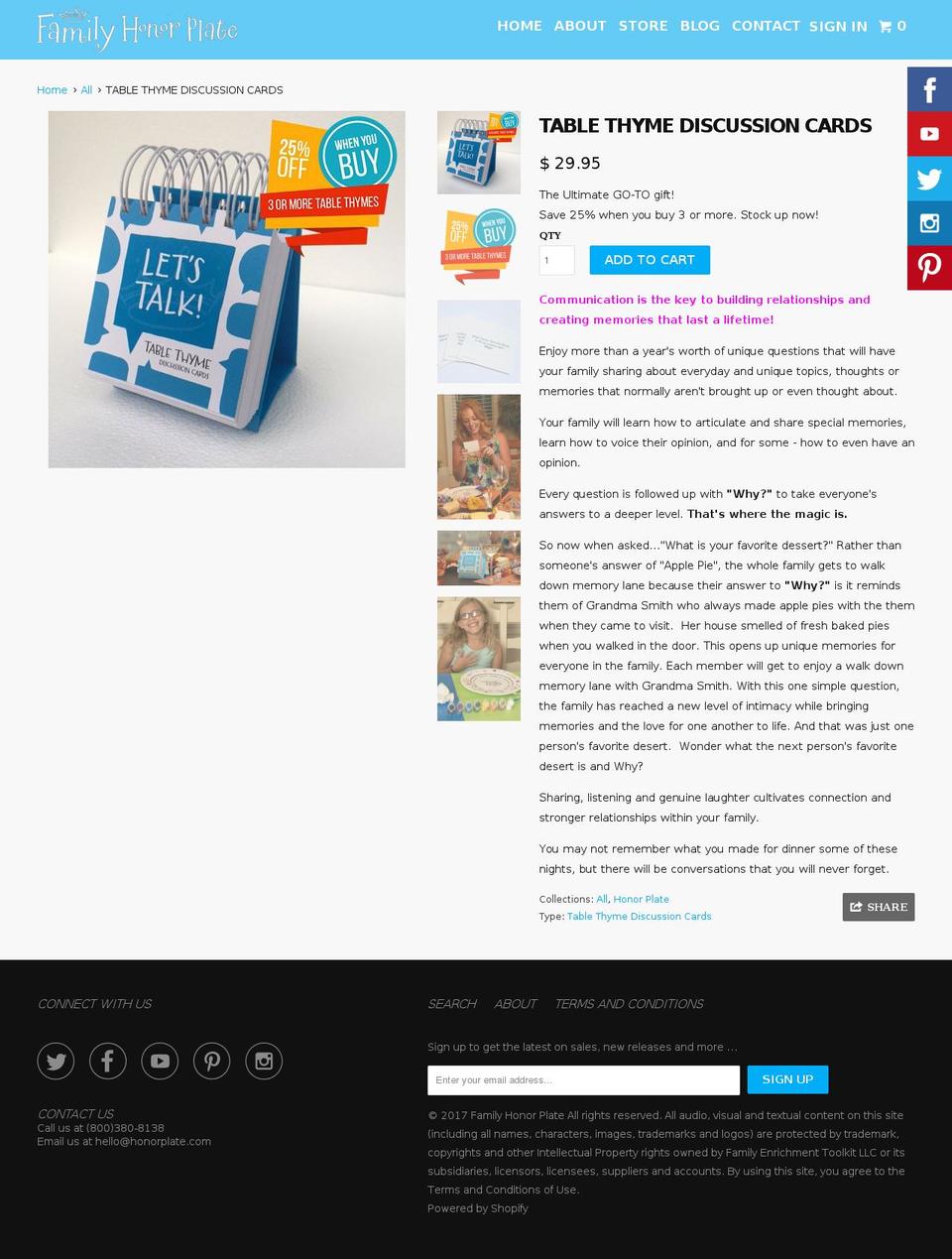 tablethymecards.com shopify website screenshot