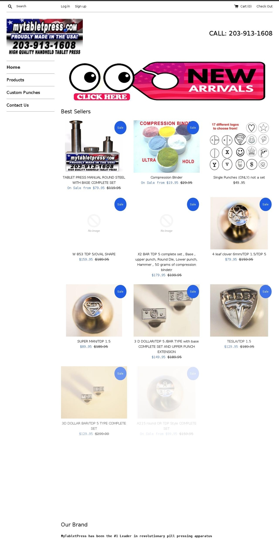 tabletpresspro.com — Shopify storefront screenshot
