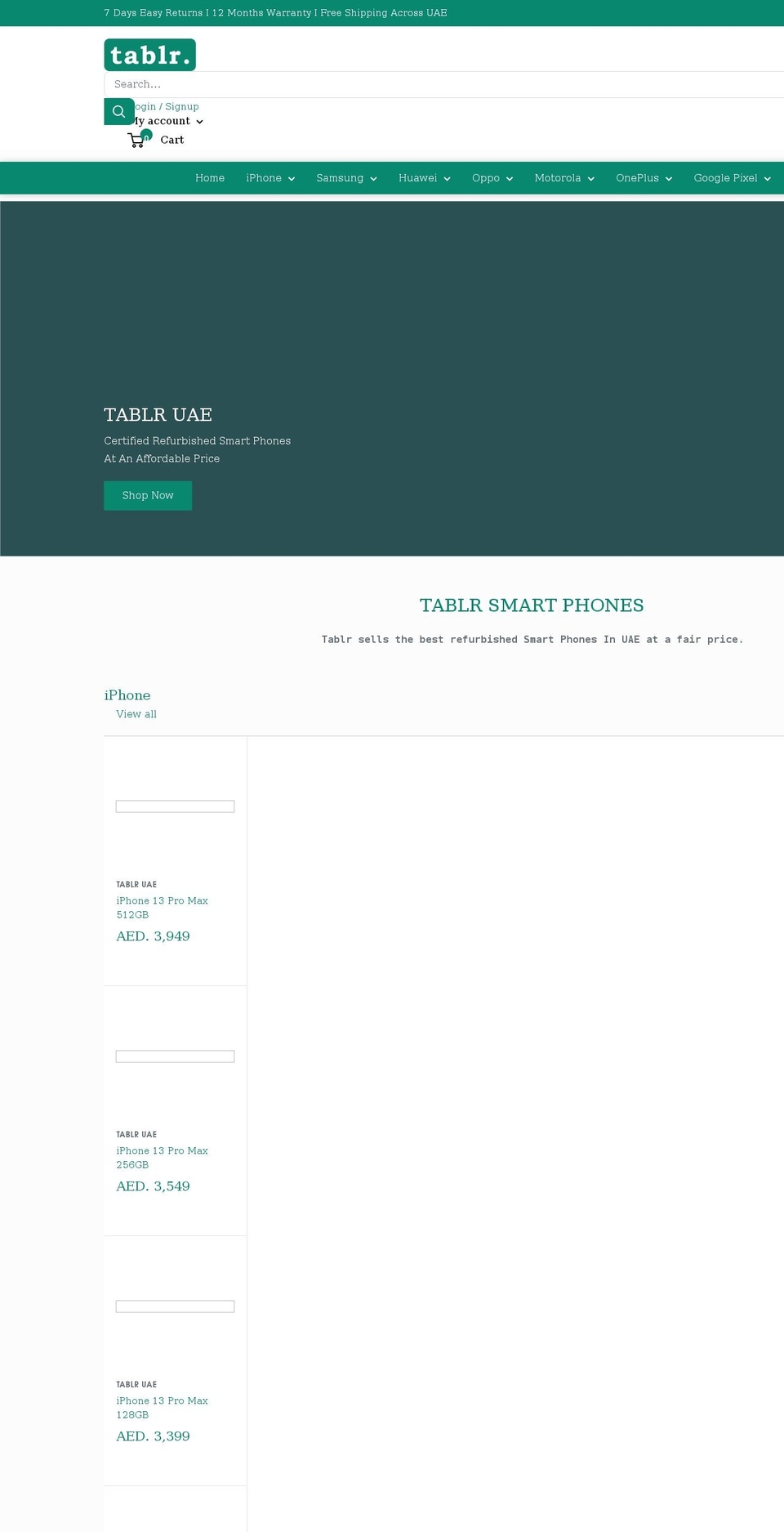 tablr.co shopify website screenshot