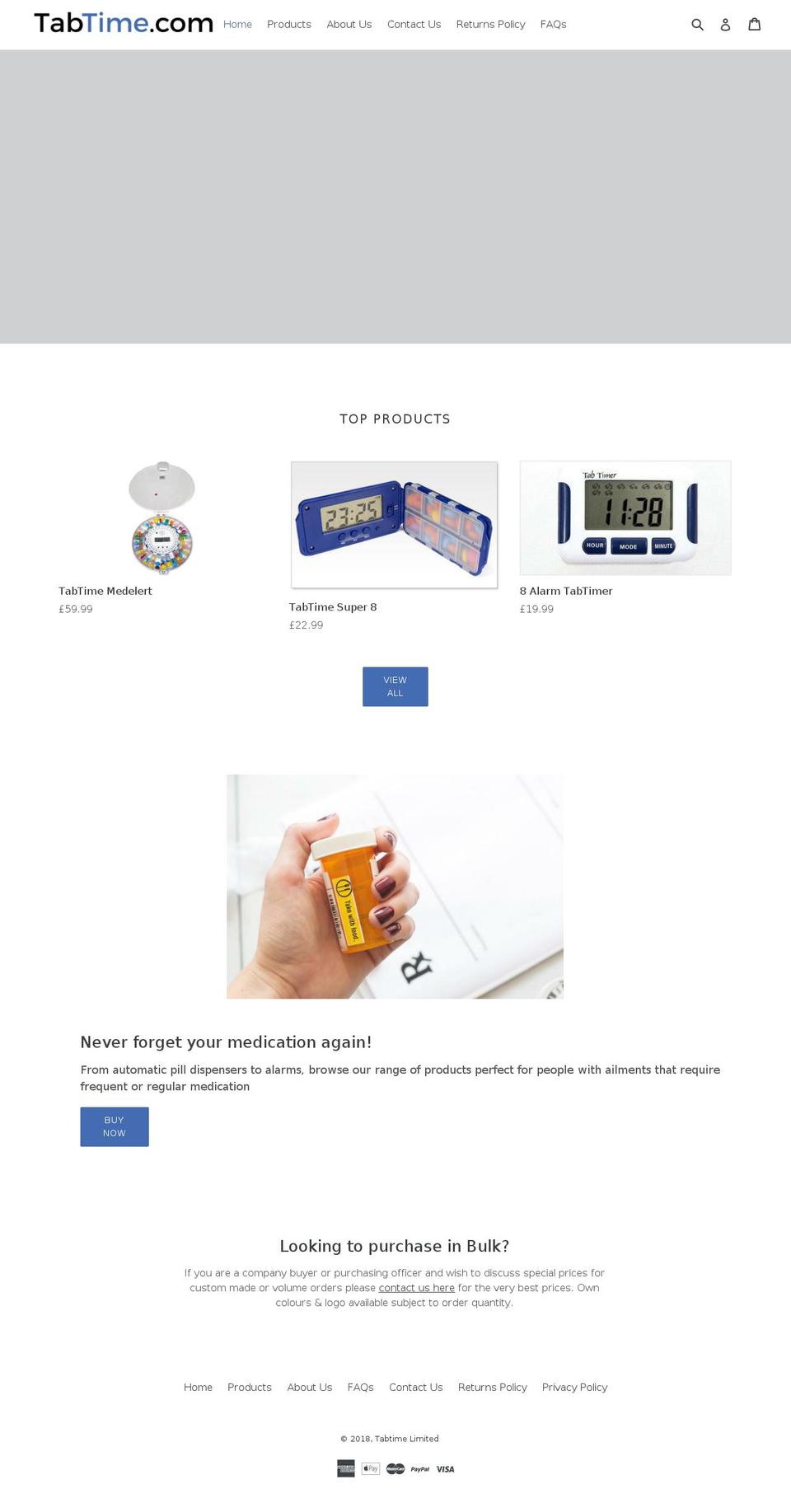tabtime.com shopify website screenshot