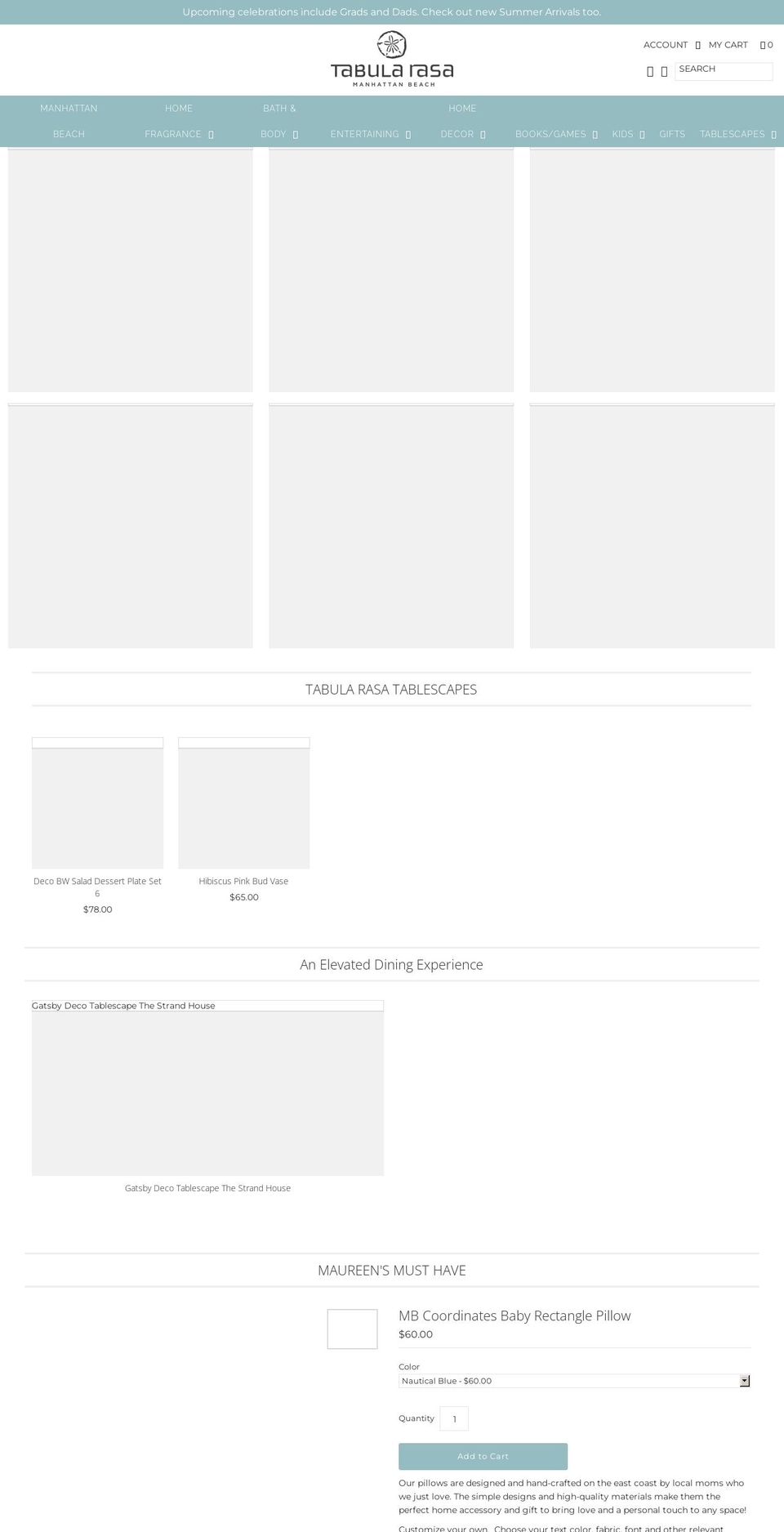 tabularasaessentials.com shopify website screenshot