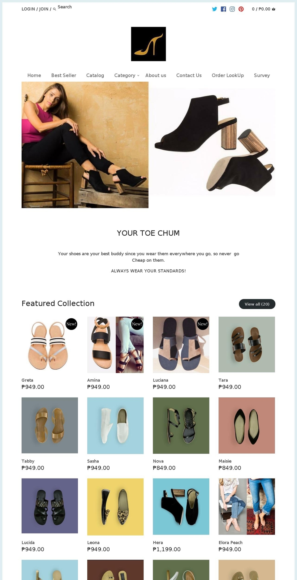tabztoe.com shopify website screenshot