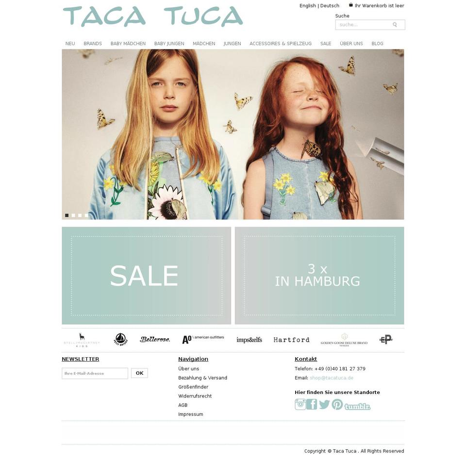 tacatuca.de shopify website screenshot