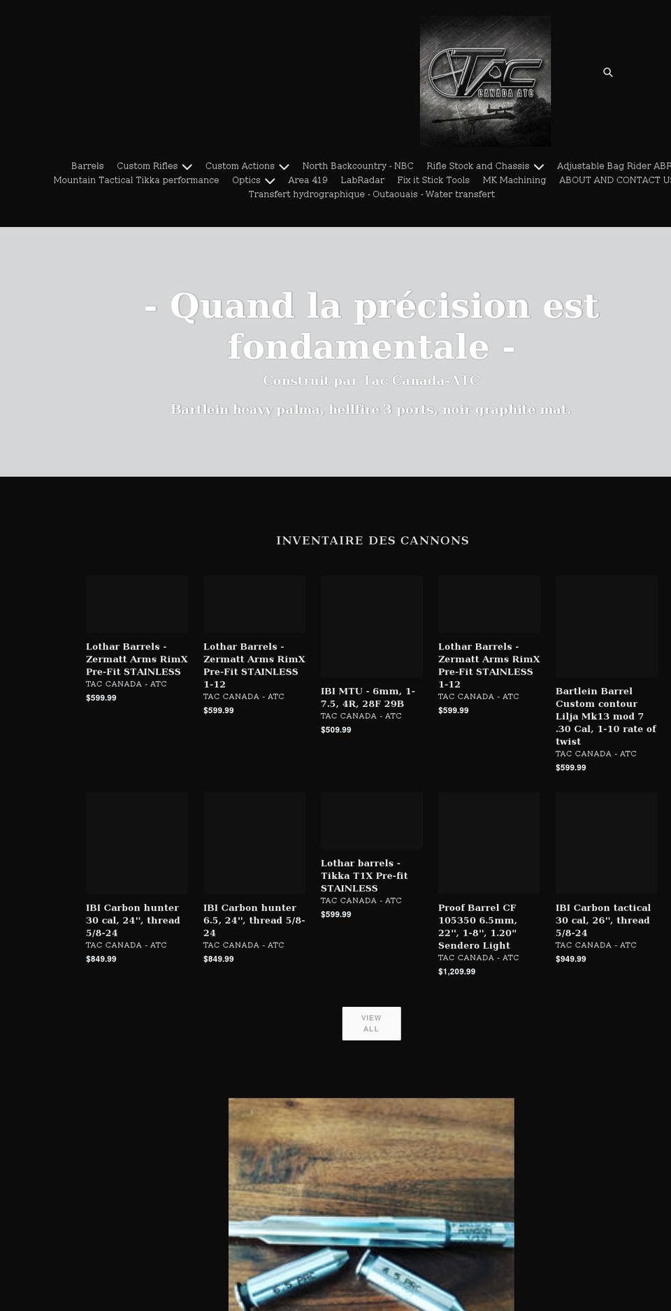 taccanada-atc.com shopify website screenshot