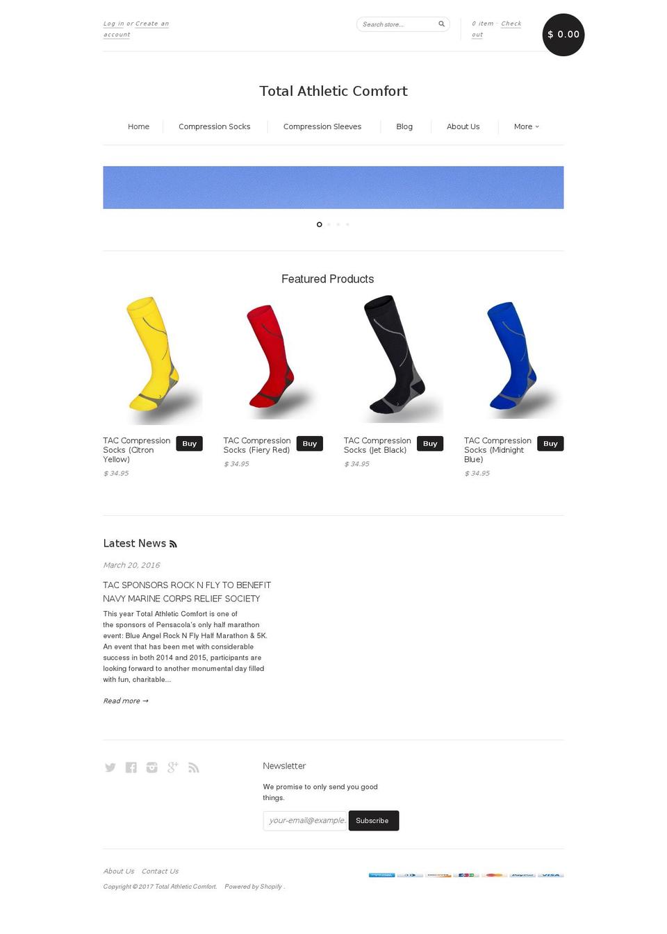 taccompression.com shopify website screenshot
