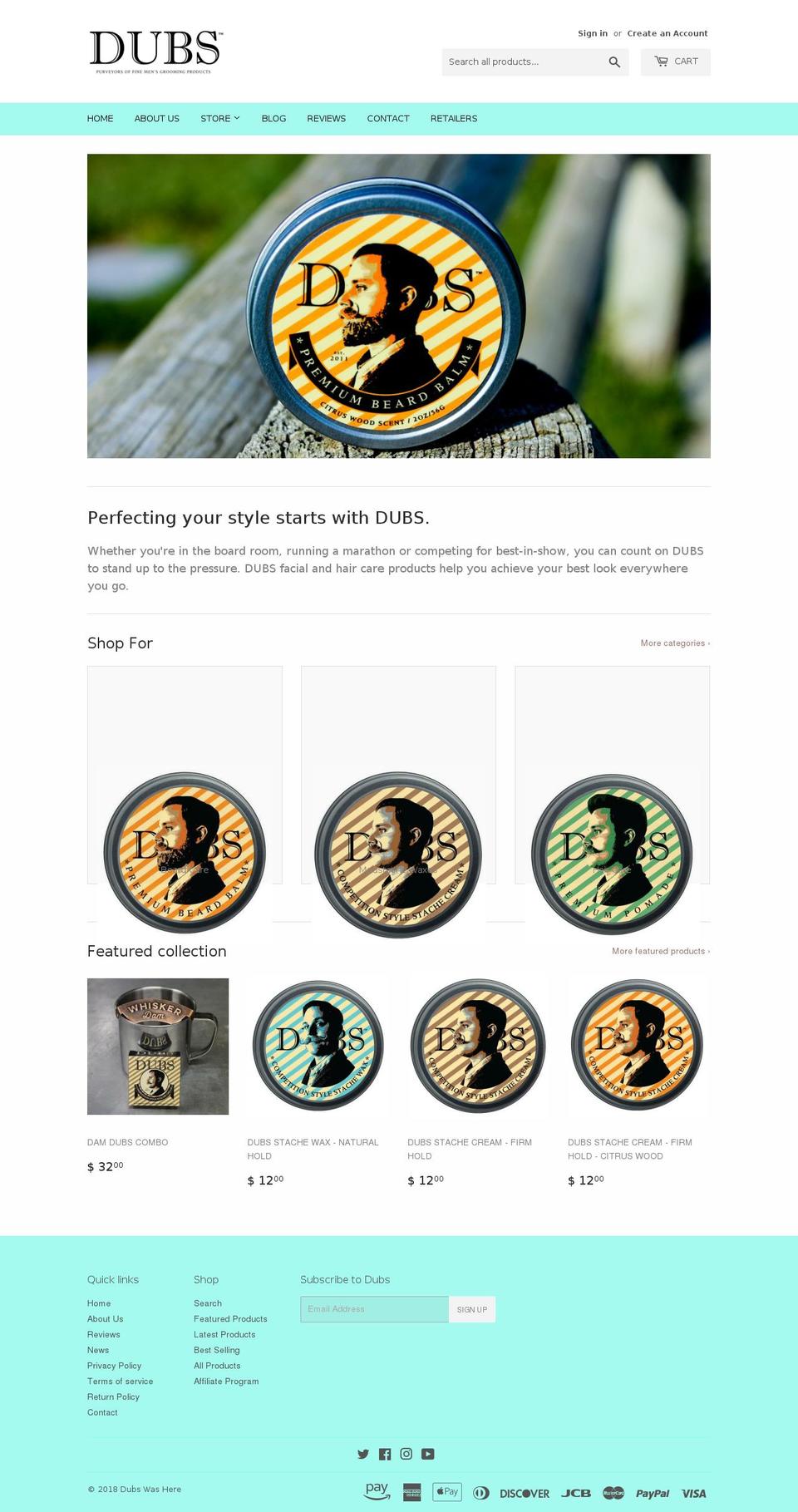 tachewax.com — Shopify storefront screenshot