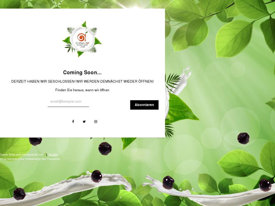 tachungho.de shopify website screenshot