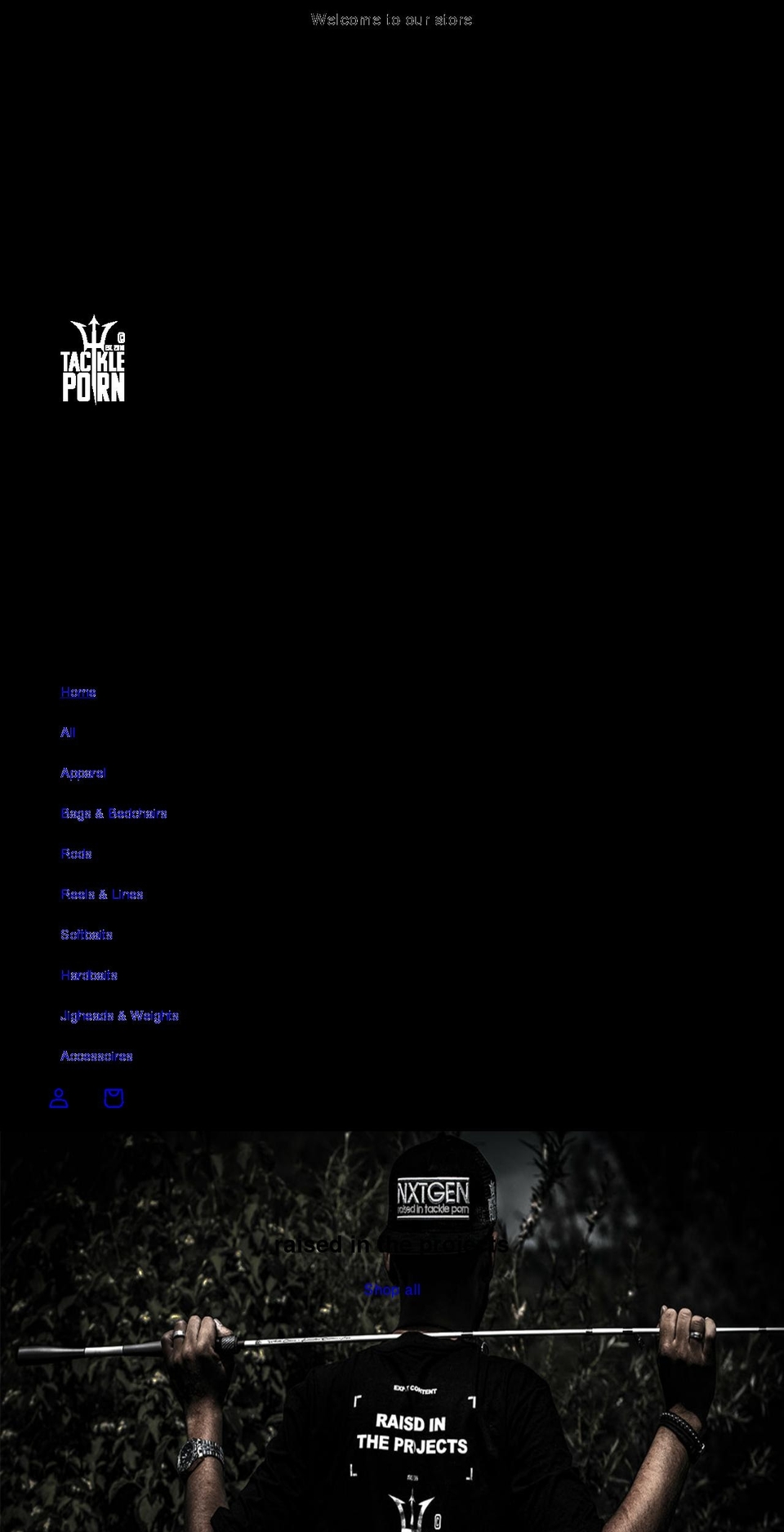 tackle-porn.com shopify website screenshot