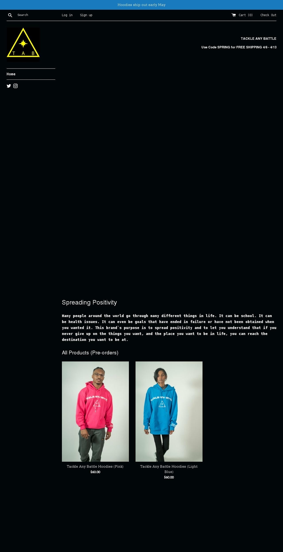 tackleanybattle.com shopify website screenshot