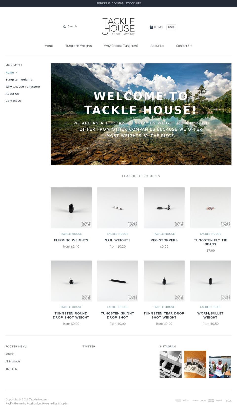 tacklehouseusa.com — Shopify storefront screenshot