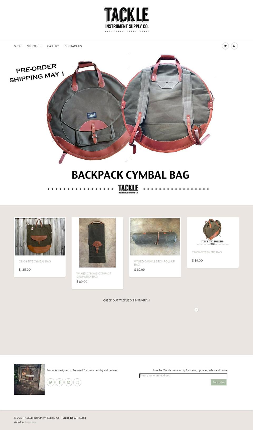 tackleinstrument.com shopify website screenshot