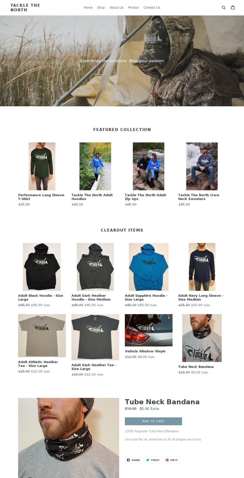 tacklethenorth.com shopify website screenshot