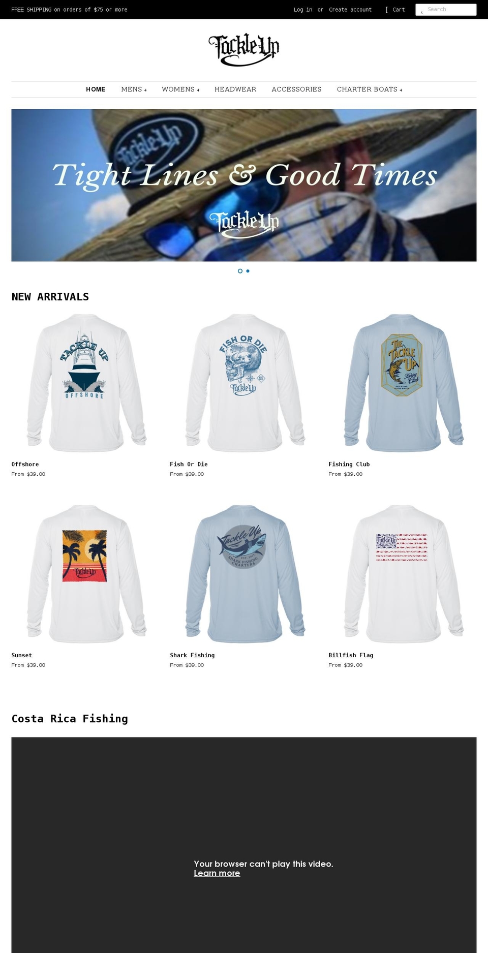 tackleup.net shopify website screenshot