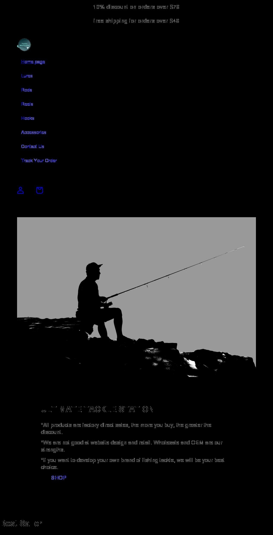 tacklewholesaler.com shopify website screenshot