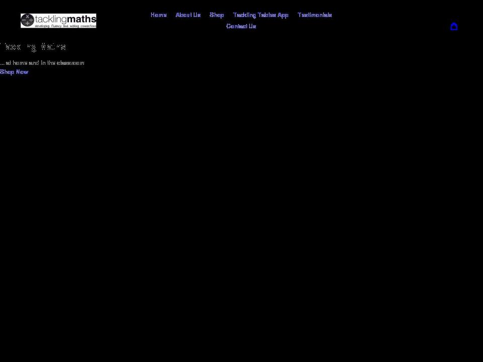 tacklingmaths.co.uk shopify website screenshot