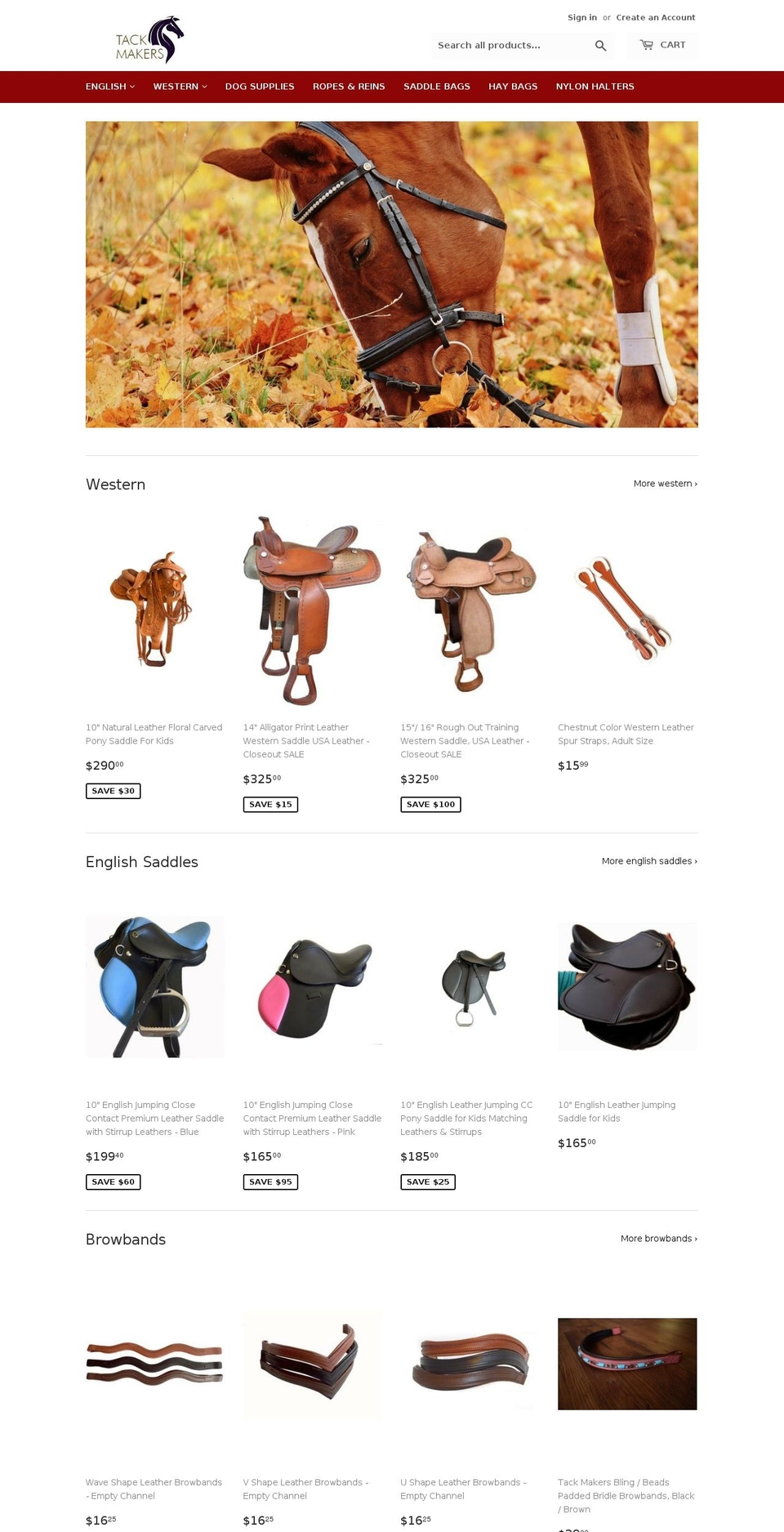 tackmakers.com — Shopify storefront screenshot