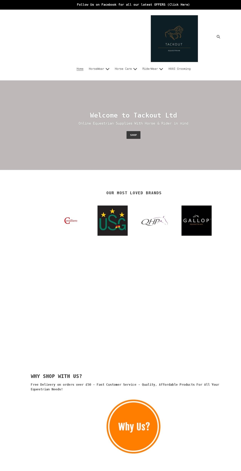 tackout.co.uk shopify website screenshot