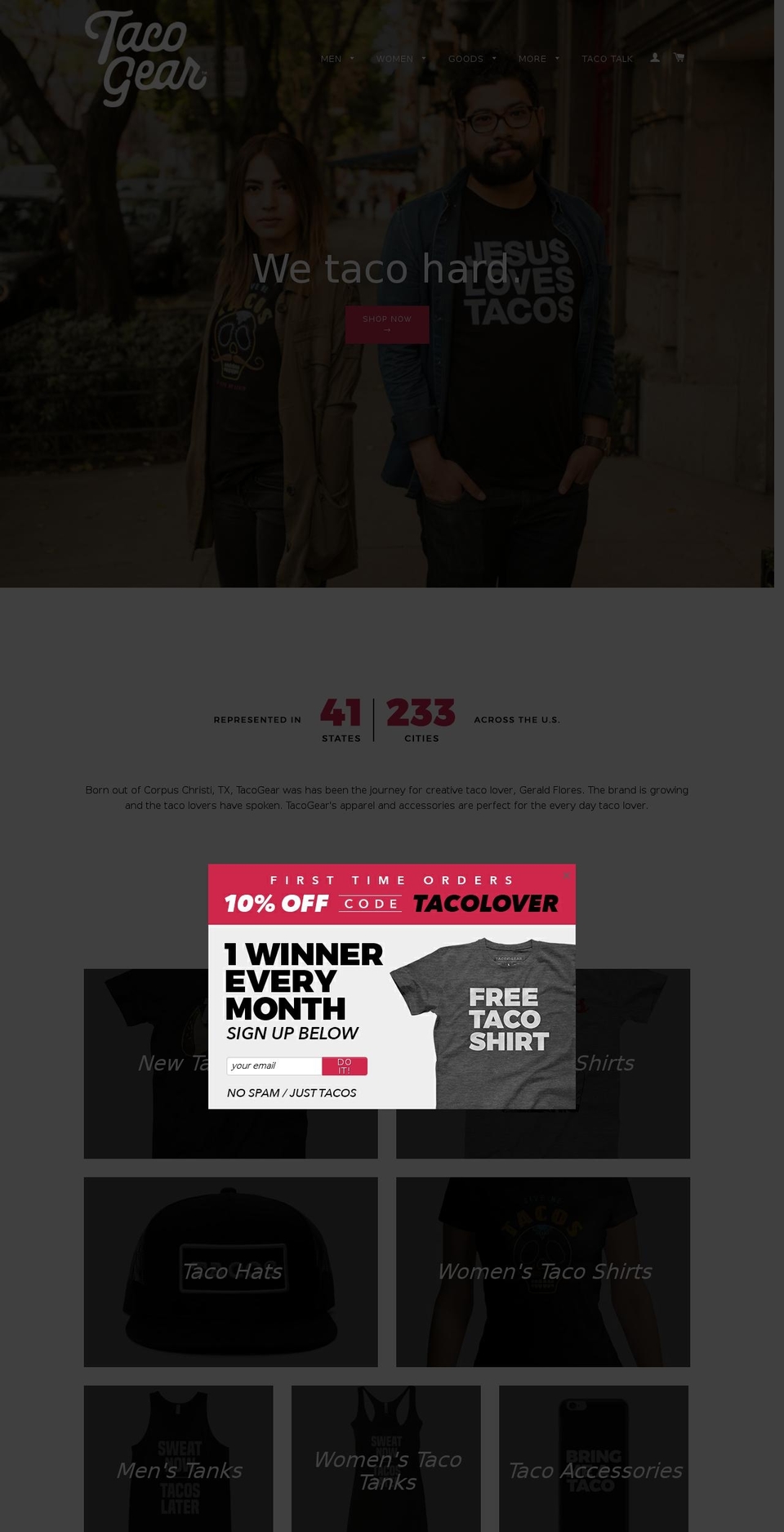 tacogoods.com shopify website screenshot