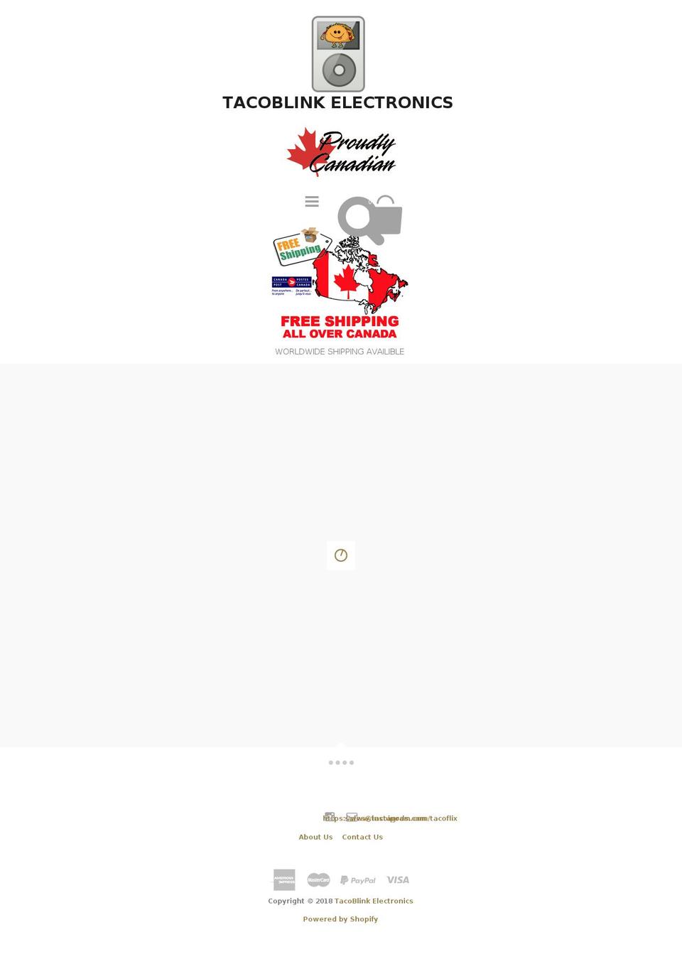 tacoipods.com shopify website screenshot