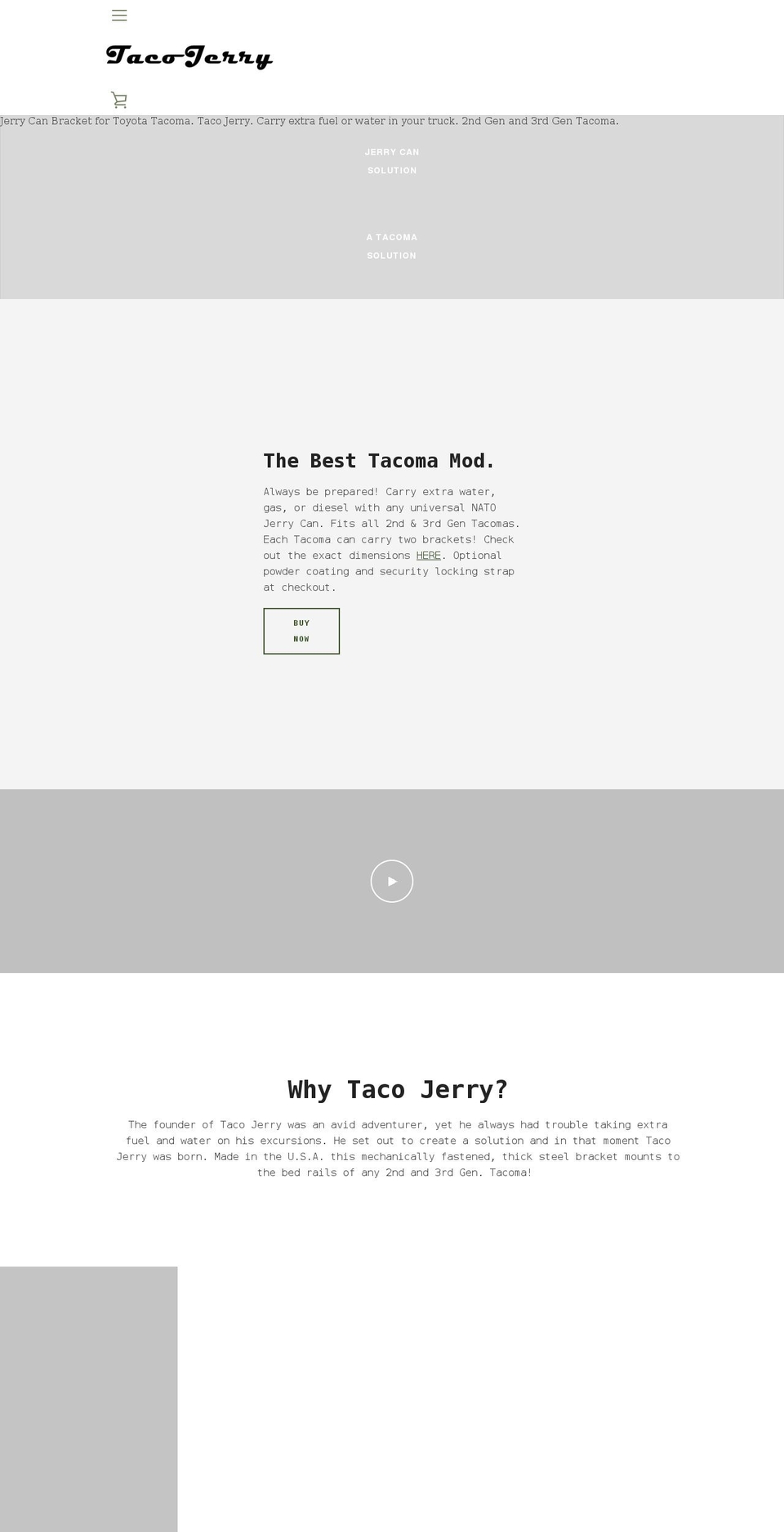 tacojerry.com shopify website screenshot