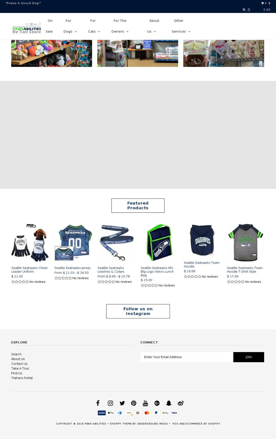 tacoma-servicedogs.com — Shopify storefront screenshot