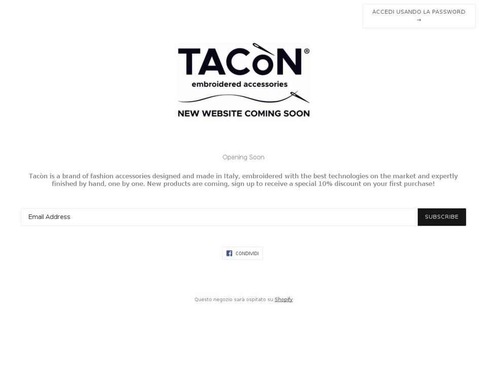 taconaccessories.com — Shopify storefront screenshot