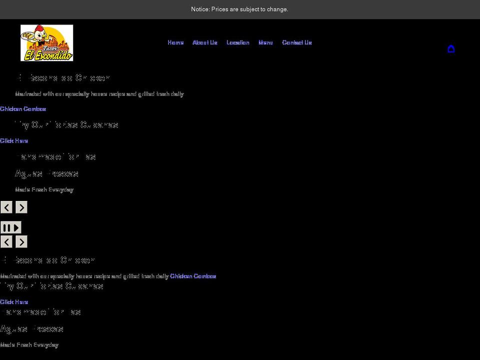 tacoselescondido.com shopify website screenshot