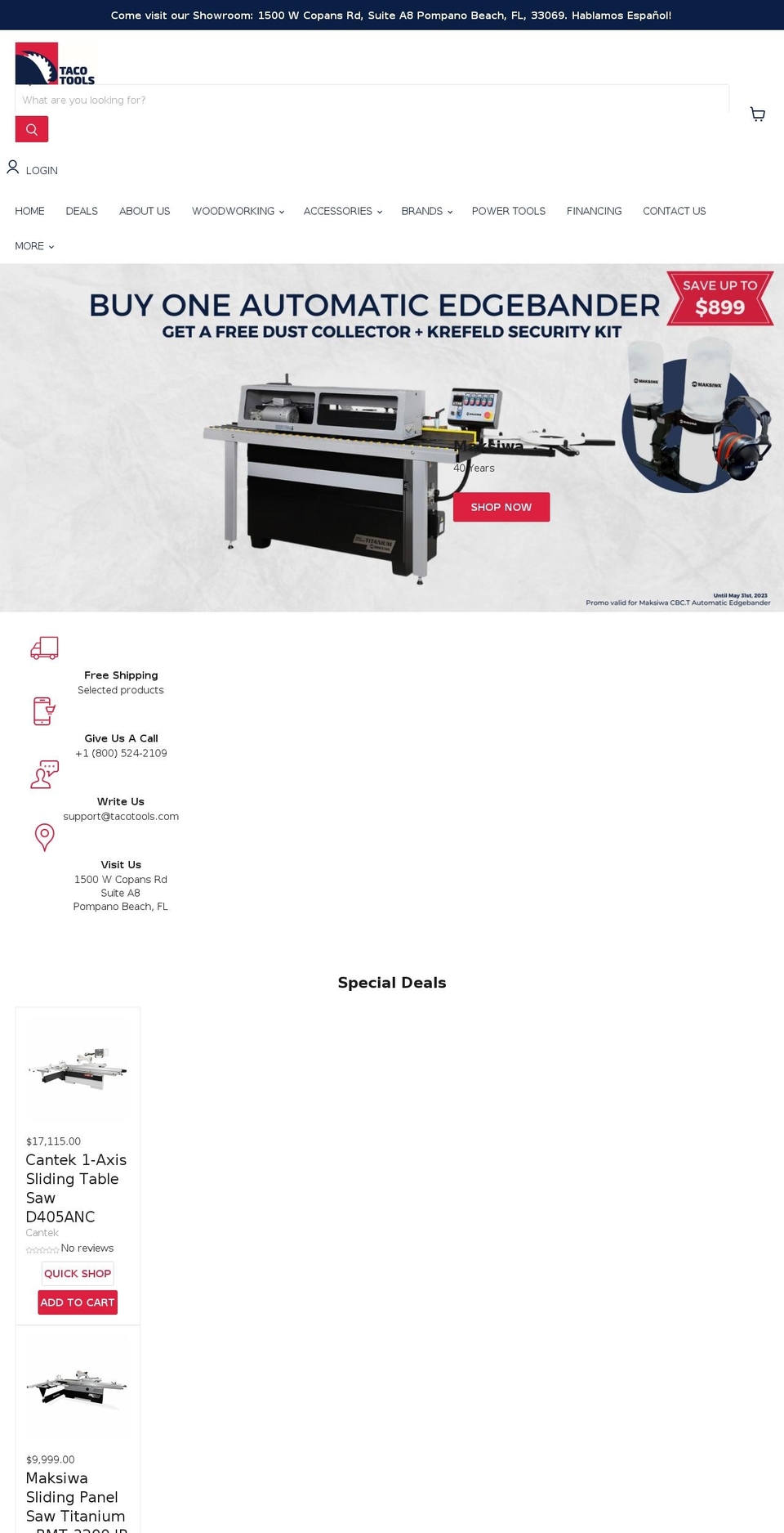 tacotools.com — Shopify storefront screenshot
