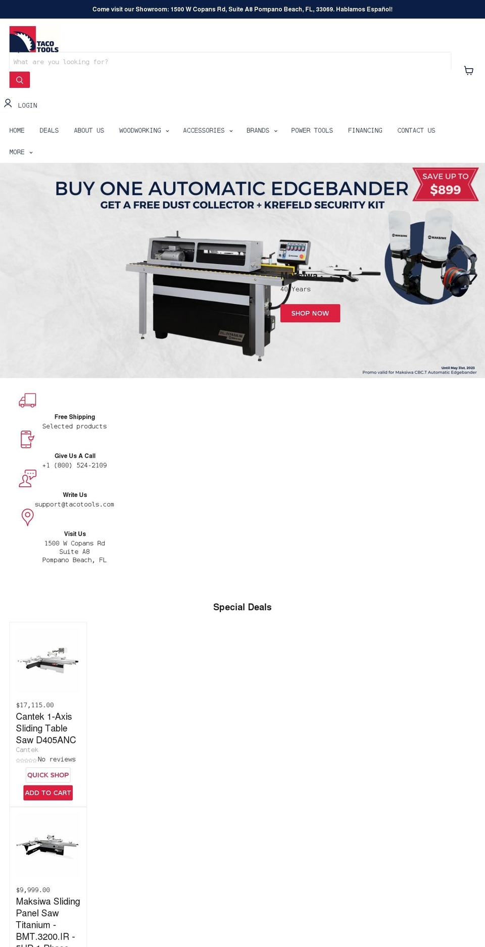 tacotools.net shopify website screenshot