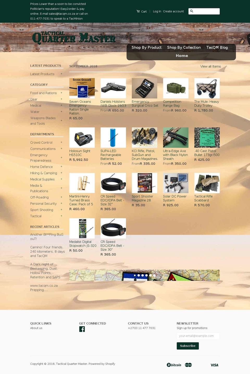 tacqm.com shopify website screenshot