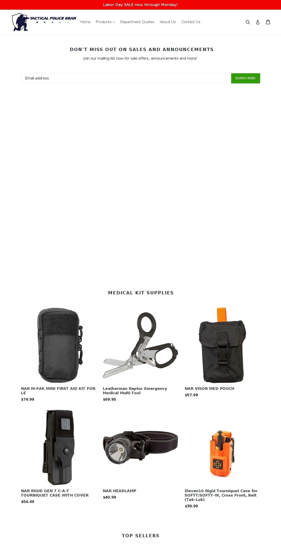 tactical-police-gear.com — Shopify storefront screenshot