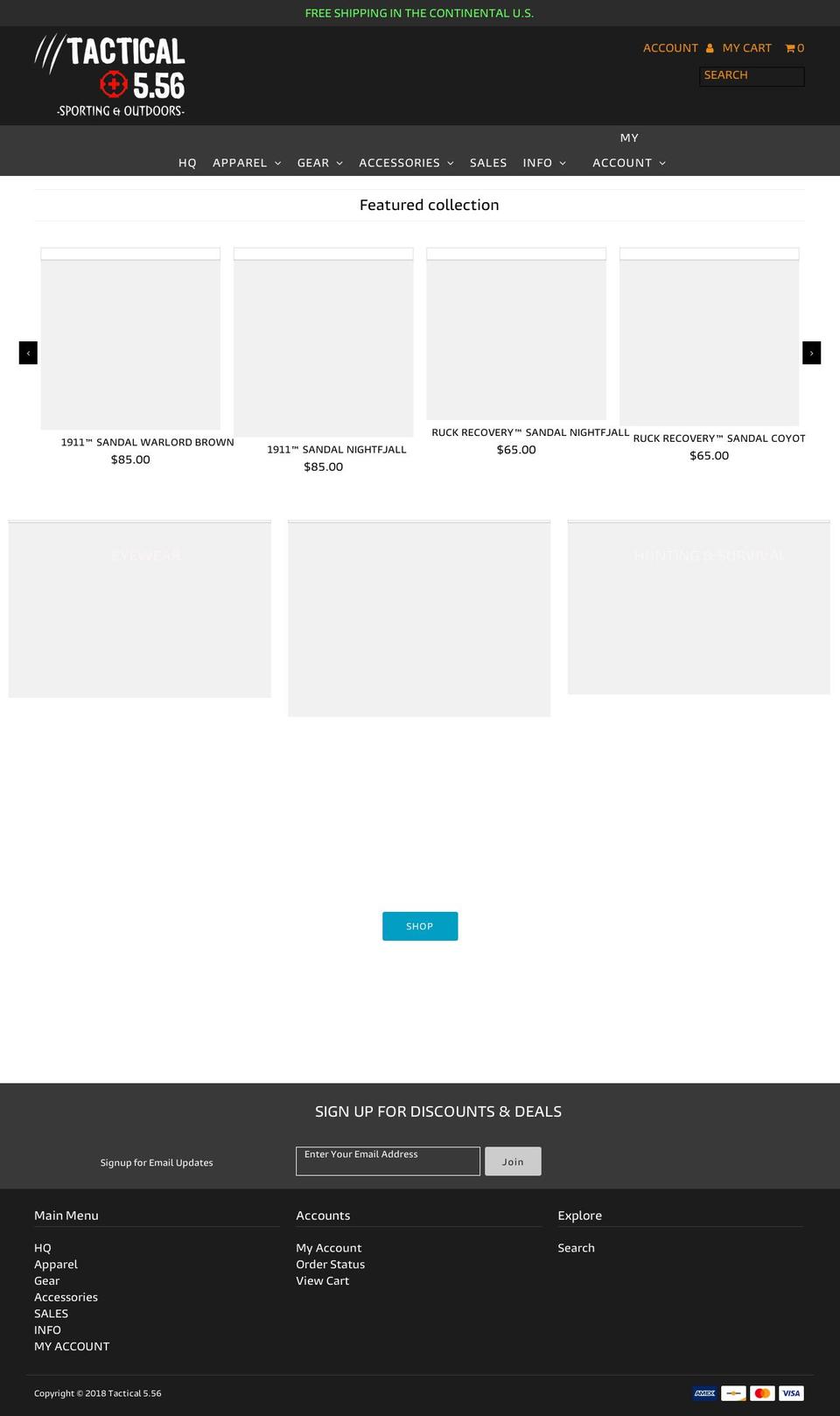 tactical223.com shopify website screenshot
