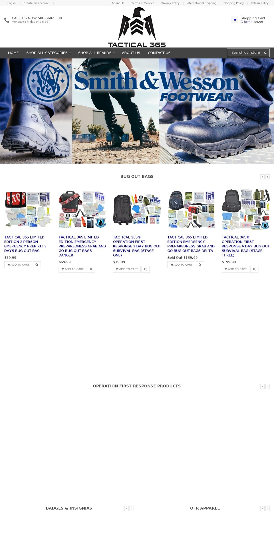 tactical365.com shopify website screenshot