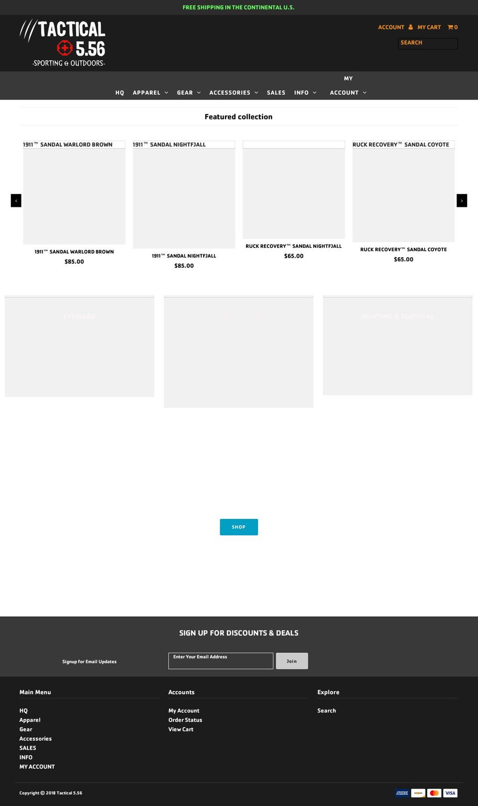 tactical556.net shopify website screenshot